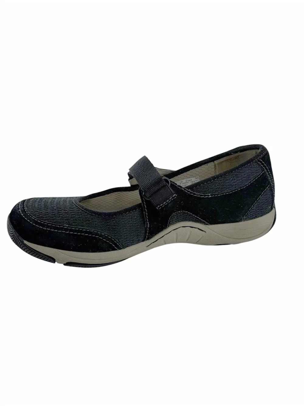 Dansko Hennie Mary Jane Comfort Shoes Womens 5.5-6 Black Suede Breathable Knit